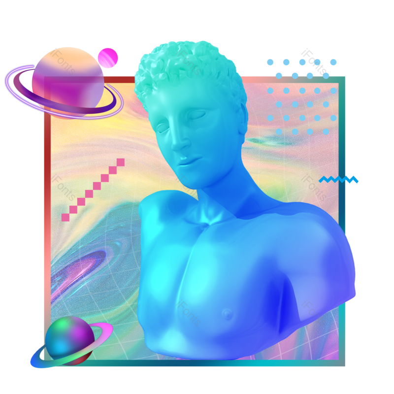 人像图片,分隔元素,渐变PNG,时尚免抠素材